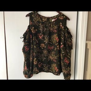 Lauren Conrad Cold-Shoulder Blouse